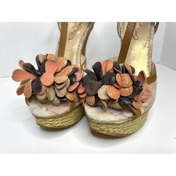 Poetic License 'A Fling Thing'🌸Get ready for spring!Floral Platform Heels, Sz 6 - Picture 9 of 13